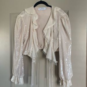 En Saison Sequin Top